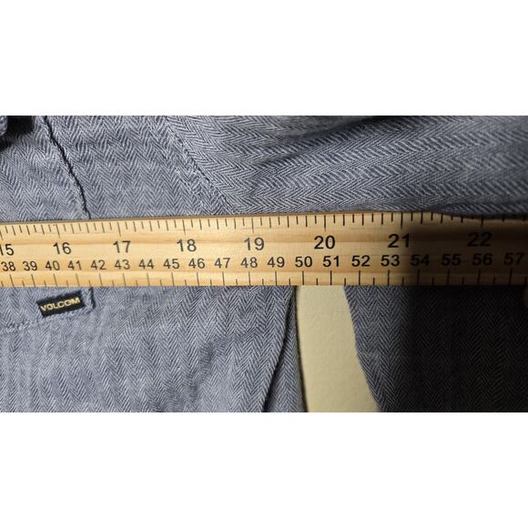 Volcom Slim Fit Checkmate Mens Houndstooth Longsleeve Buttonup Shirt Grayish... - Picture 7 of 9